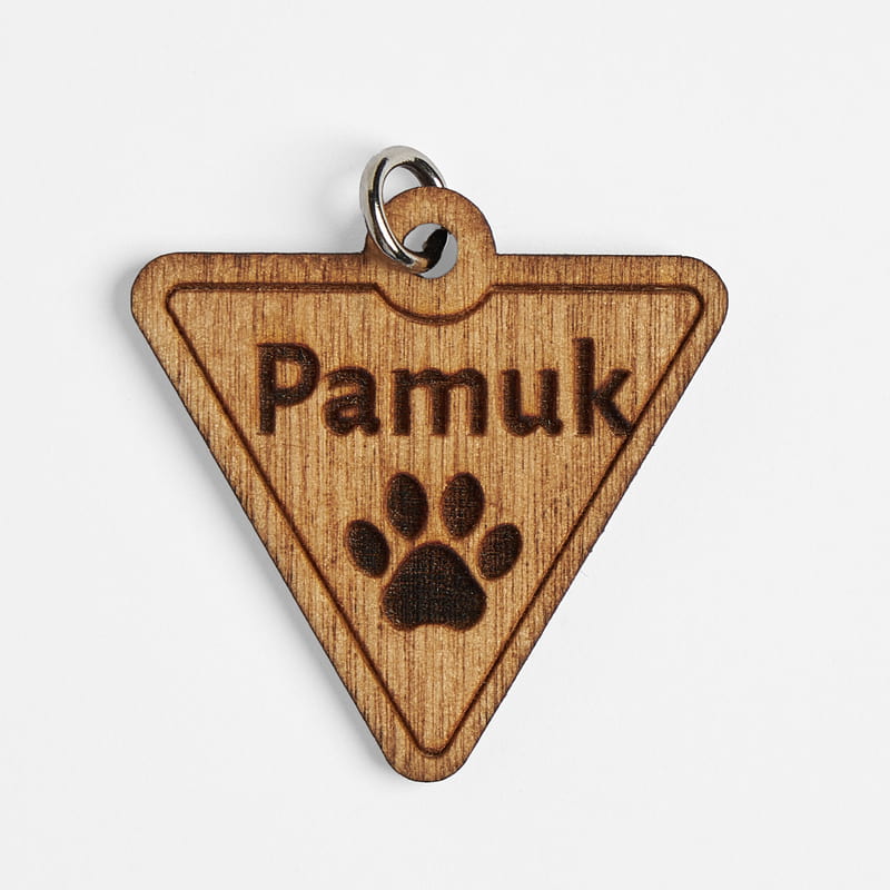 Ahşap Evcil Hayvan Tasma İsimliği