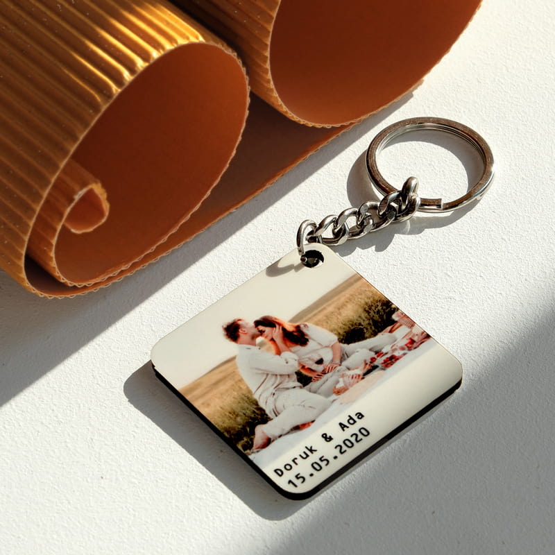 Aile Fotoğrafı Baskılı Anahtarlık