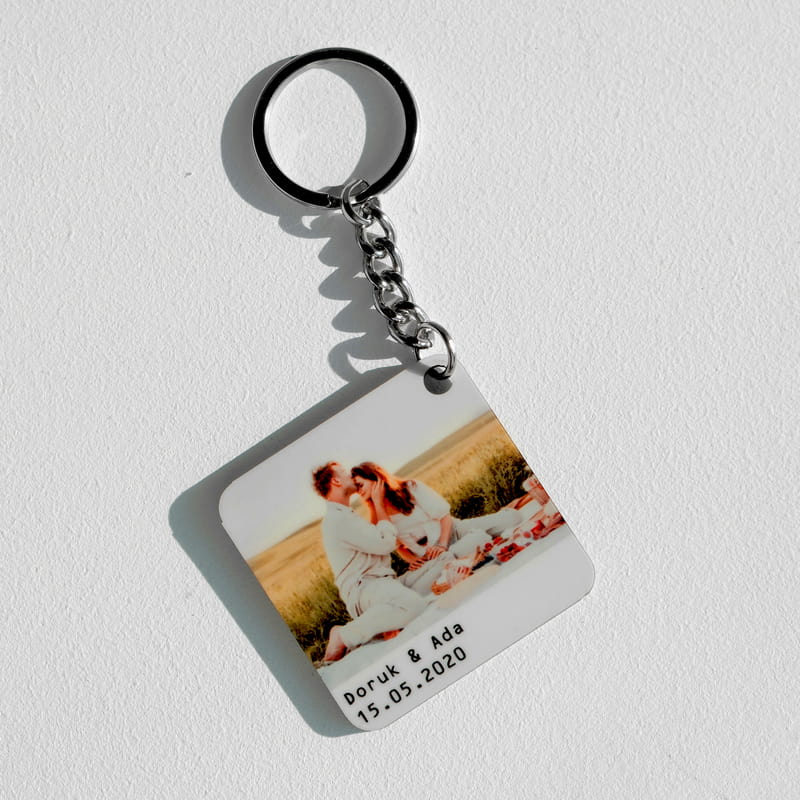 Aile Fotoğrafı Baskılı Anahtarlık
