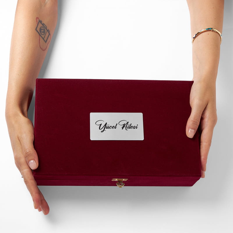 Aile İsimli 2'li Türk Kahvesi Fincan Seti