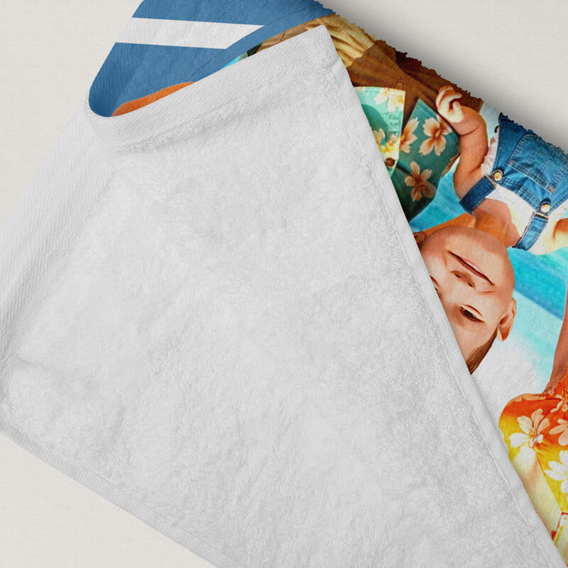 Aile Karikatür Baskılı Esprili Plaj Havlusu