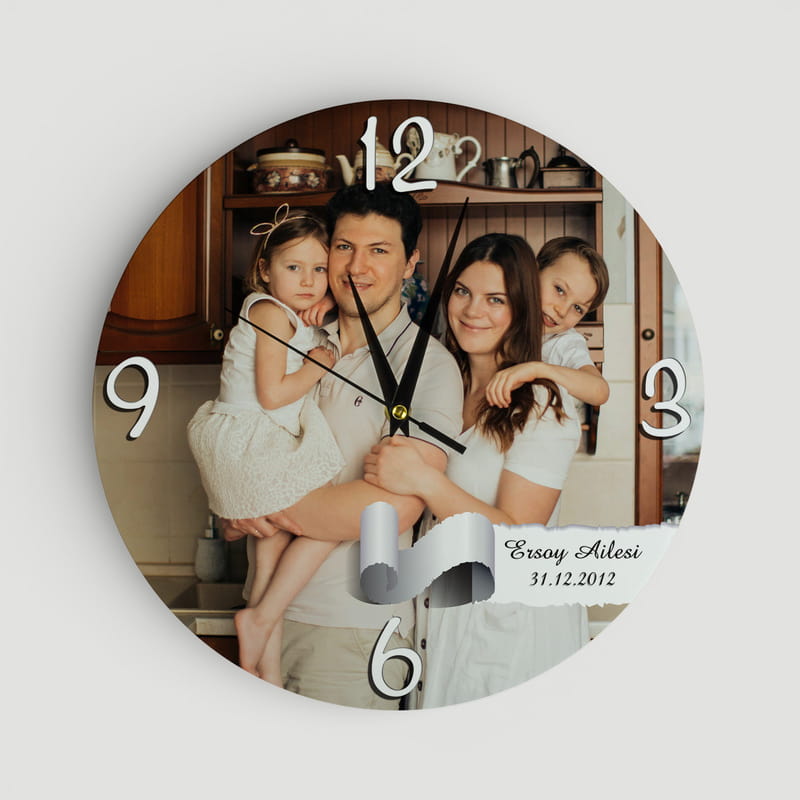 Aile Resimli Duvar Saati