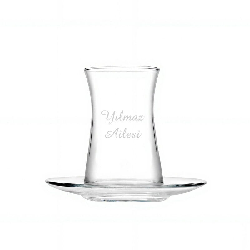Aile Soyadına Özel 6lı Çay Bardağı Seti