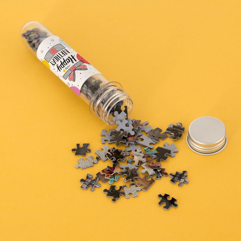 Arkadaşa Doğum Günü Hediyesi Kapsül Şişeli Mini Puzzle