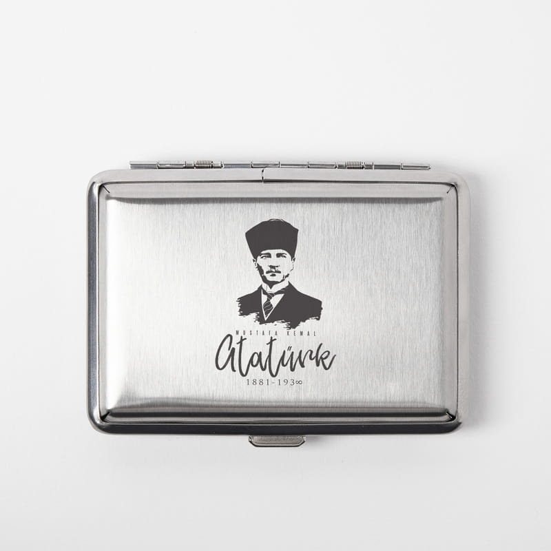 Arkadaşa Hediye Mustafa Kemal Atatürk Tasarımlı Sigara Tabakası