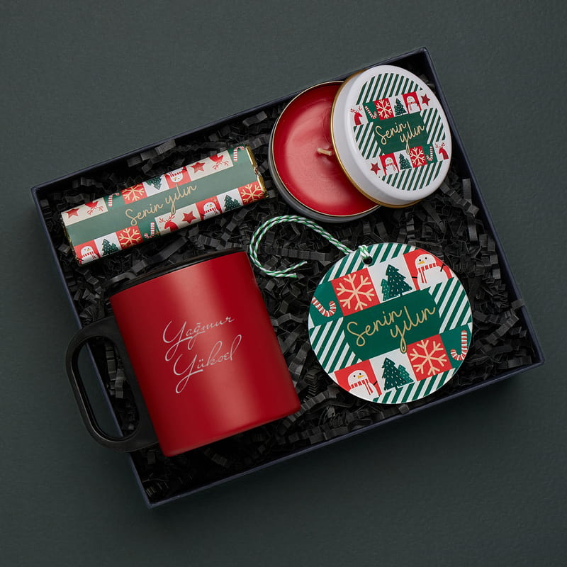 Arkadaşa Yeni Yıl Hediye Kutusu