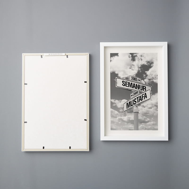 Aşkın Kesişimi Kişiye Özel Tabela Çerçeve