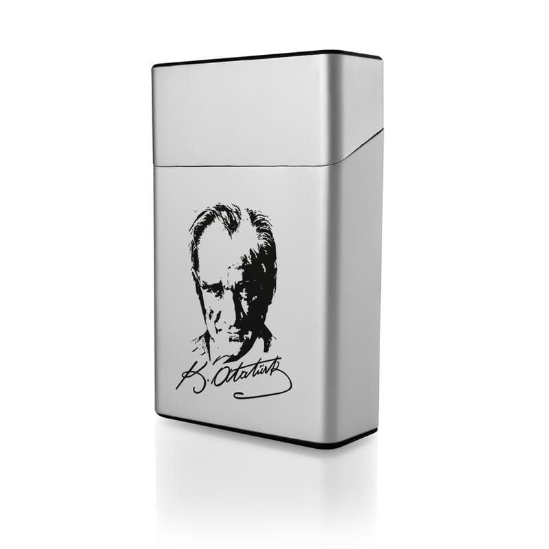 Atatürk Silüeti ve İmzası Baskılı Sigara Tabakası