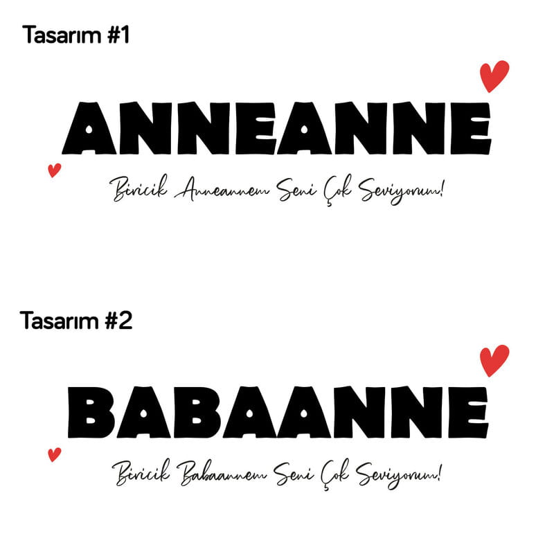 Babaanne ve Anneanneye Özel Fotoğraflı Ahşap Çerçeve Tablo