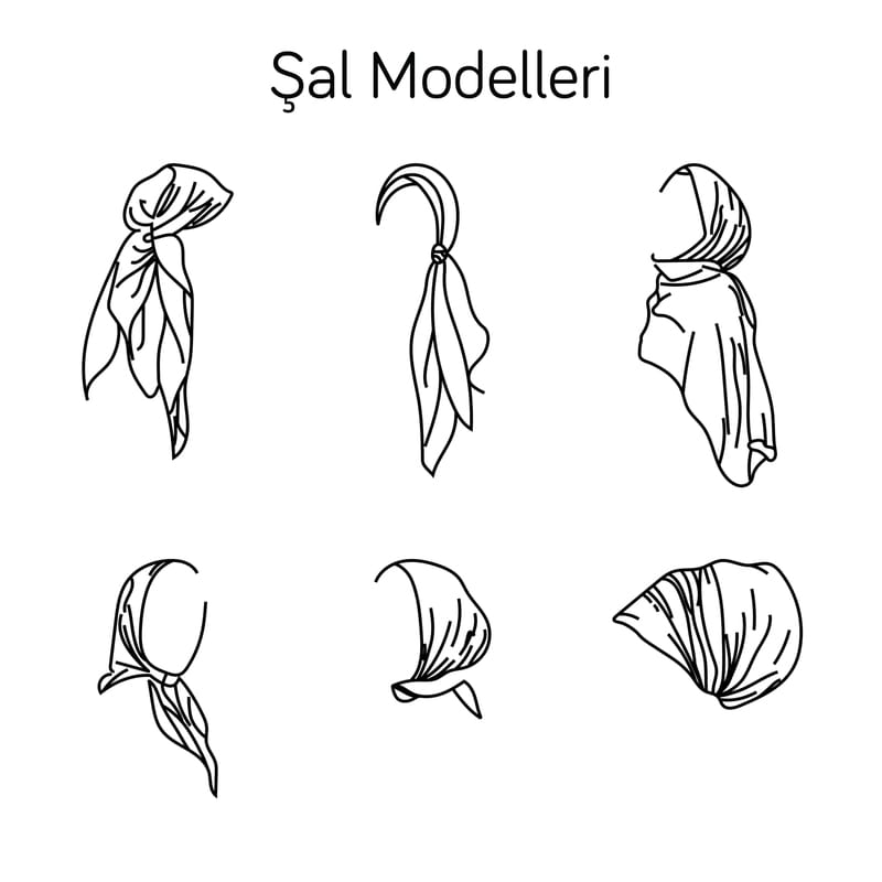 Bahar Desenli 3'lü Kadın Şal