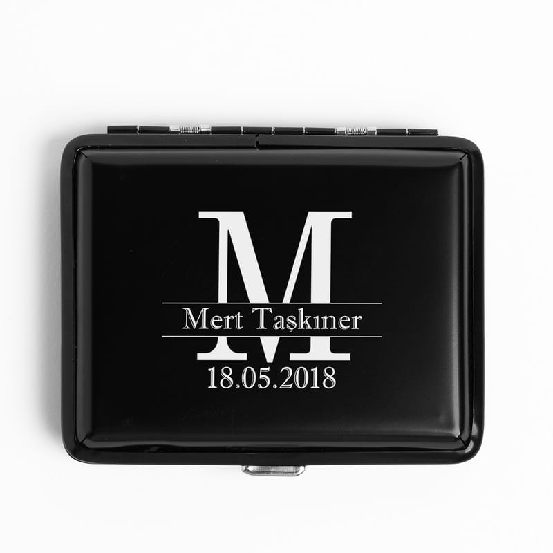 Baş Harf Monogram Baskılı Kişiye Özel Sigara Tabakası