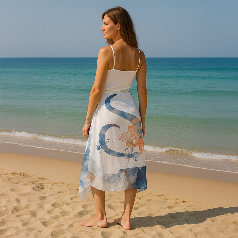 Baş Harf Özelleştirmeli Denizaltı Masalı Temalı Pareo