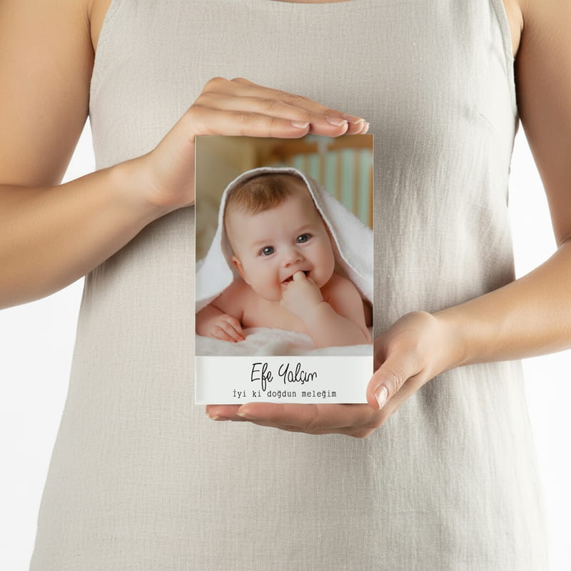 Bebeklere Dünyaya Hoş Geldin Hediyesi Fotoğraf Baskılı Akrilik Çerçeve