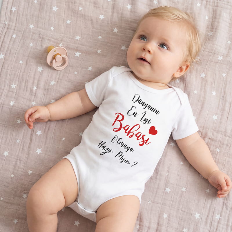 Bebekten Babaya Hediye Zıbın Body