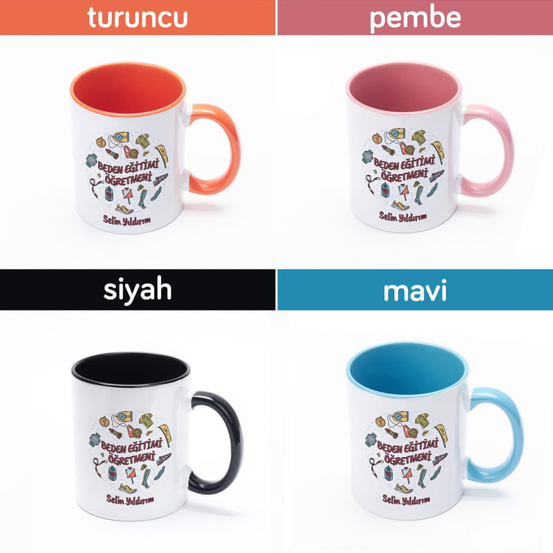 Beden Eğitimi Öğretmenine İsimli Kahve Kupası