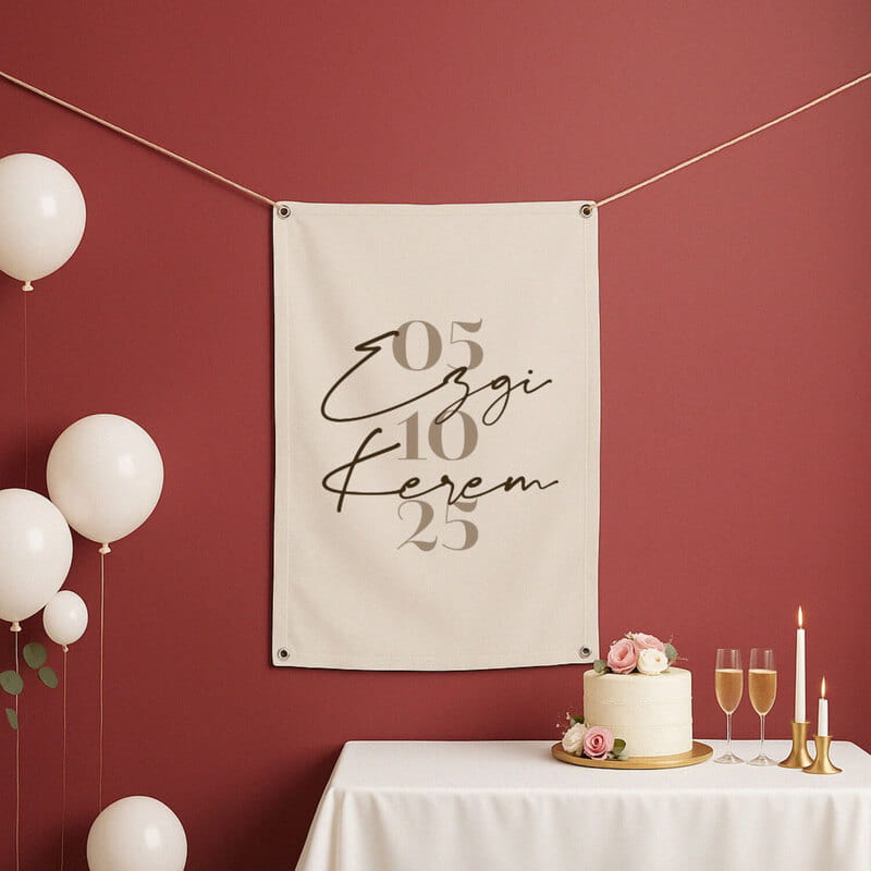 Bizi Tamamlayan Tarih & İsimler Duvar Pankartı - 45 x 70 cm