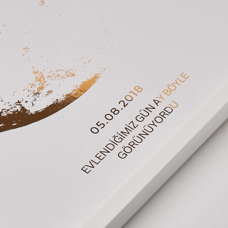 Bizim Ay Fazımız Gold Kaplama Fotoğraf Çerçevesi - 30 x 40 cm