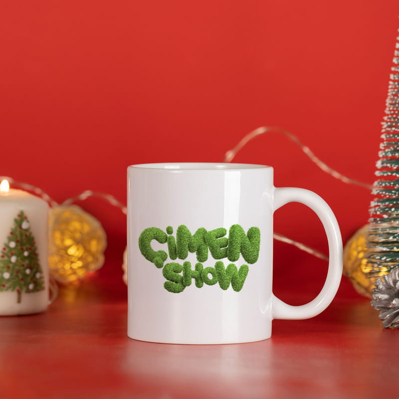 Çimen TalkShow Logo Tasarımlı Porselen Kupa