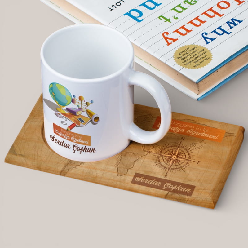 Coğrafya Öğretmenlerine Hediye Kupa Sunum Seti