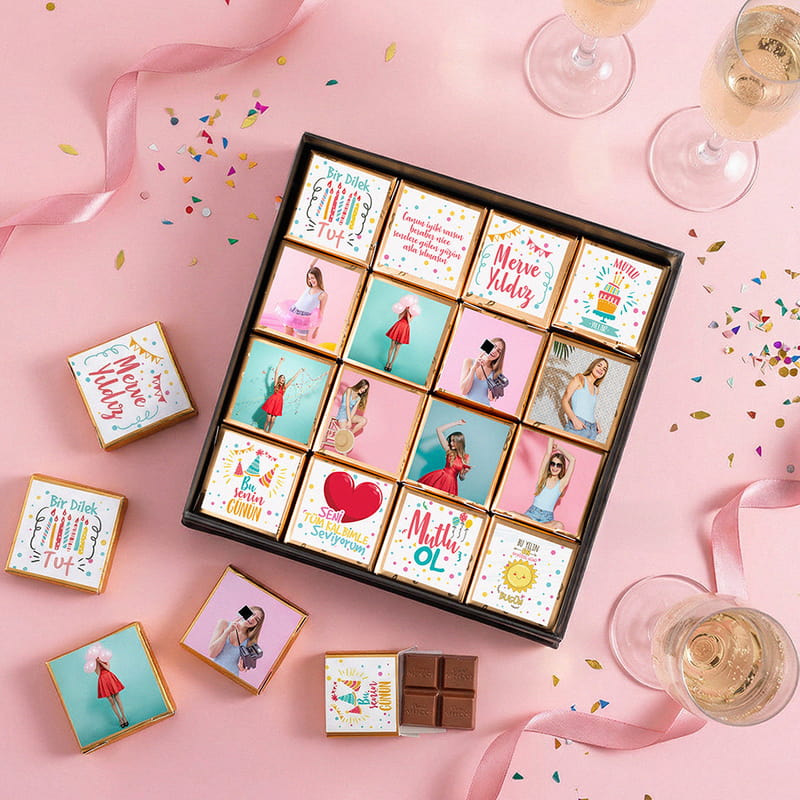 Doğum Günü Hediyesi Fotoğraflı Puzzle Çikolata