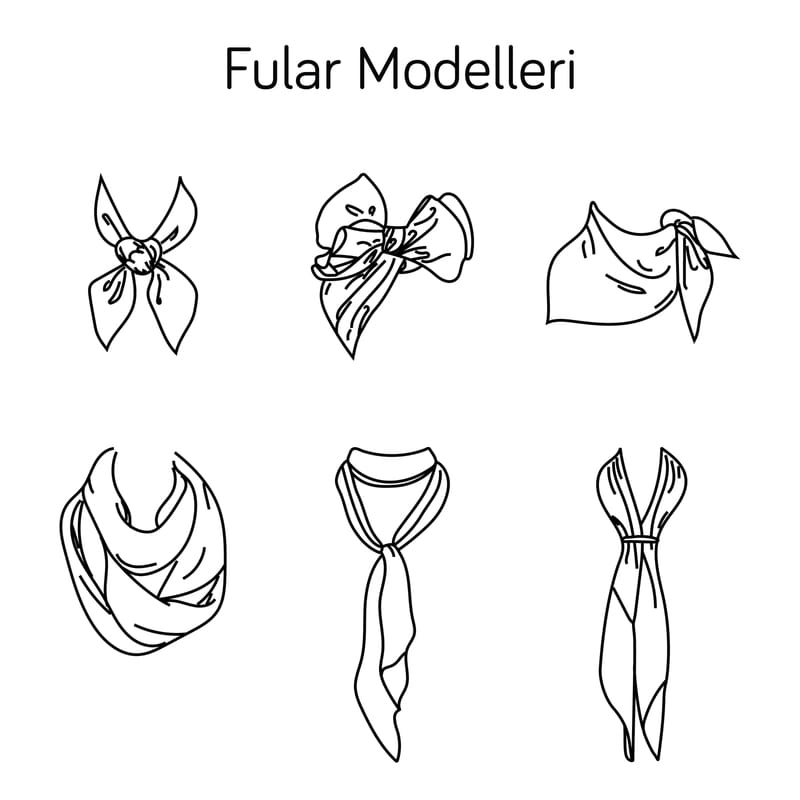 Dört Mevsim Desenler 4'lü Fular Seti