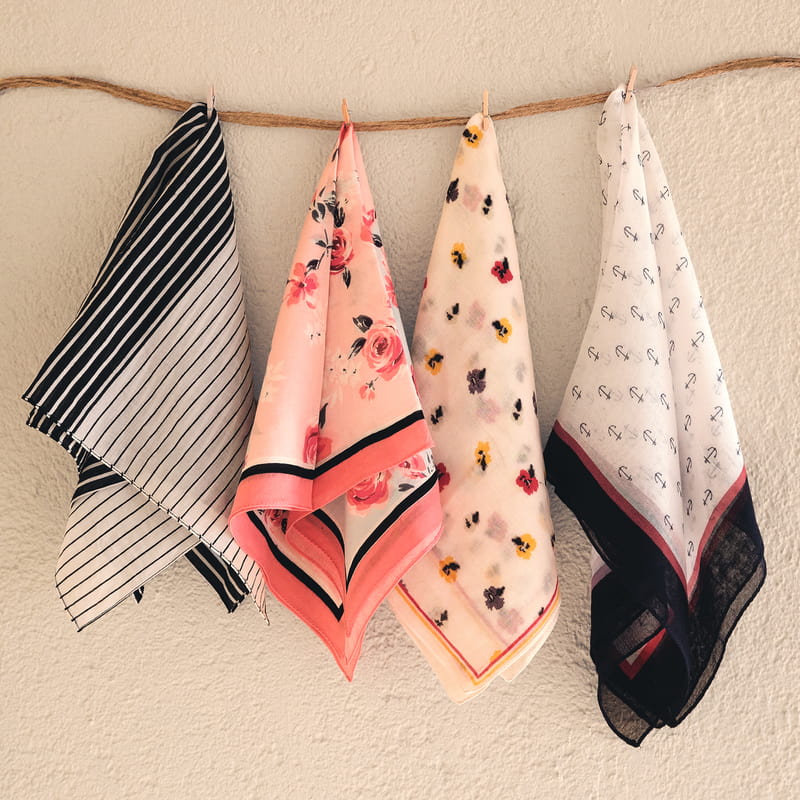 Dört Mevsim Desenler 4'lü Fular Seti