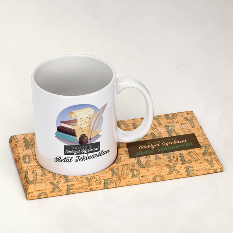 Edebiyat ve Türkçe Öğretmenlerine Hediye Kupa Sunum Seti