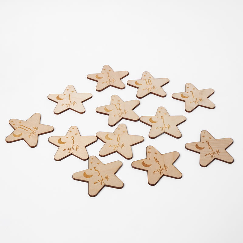 Eğitici Oyuncaklı İsme Özel Ahşap Oyuncak Kutusu