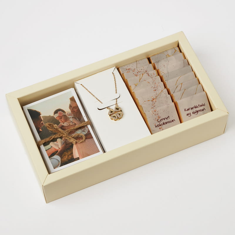 En Büyük Şansım Annem Yonca Kolyeli Hediye Kutusu