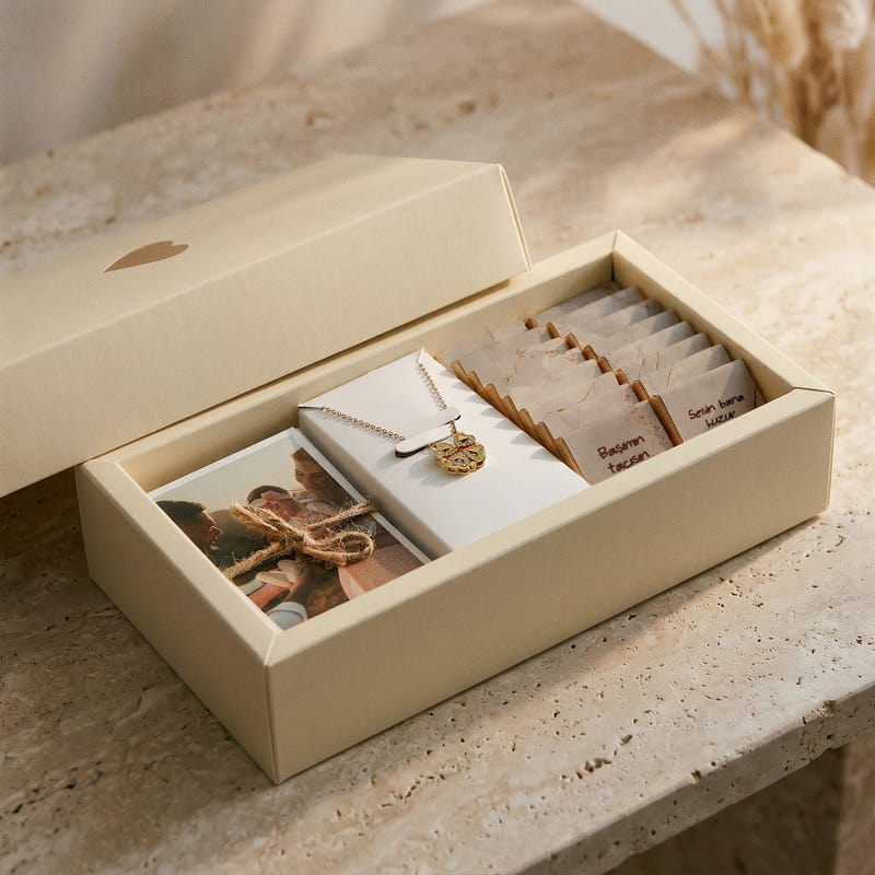 En Büyük Şansım Annem Yonca Kolyeli Hediye Kutusu