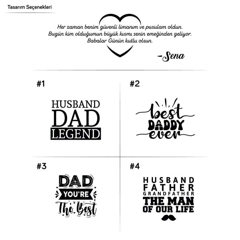 En İyi Babalara Kişiye Özel Mesajlı Deri Kemer
