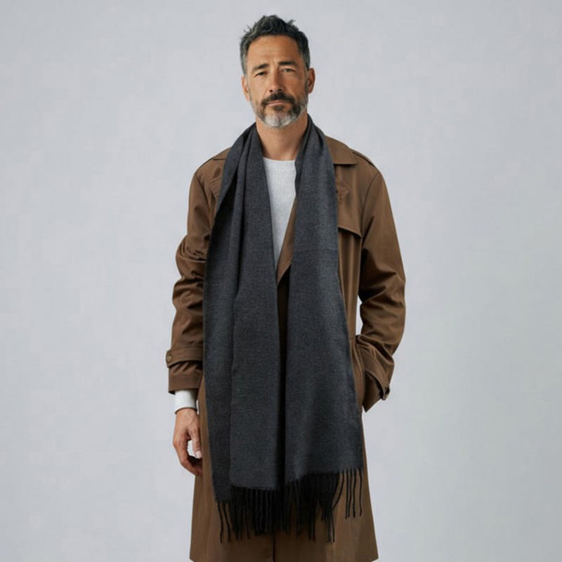 Erkeğe Özel İsim Yazılı Minimal Kuşaklı Atkı