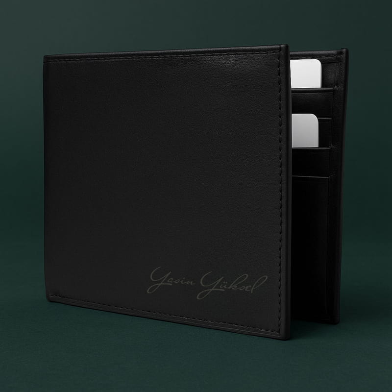 Erkek Arkadaşa Yeni Yıl Hediye Kutusu - İsimli Deri Cüzdan Hediyeli