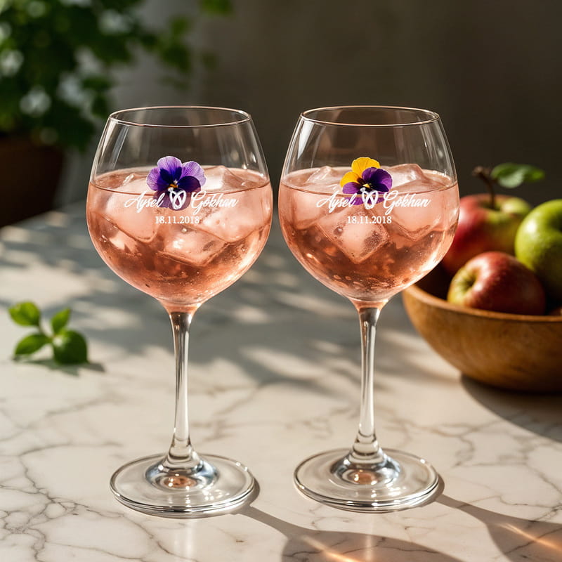 Evlilik Yıl Dönümü Hediyesi Piedmont Şarap Kadeh Seti