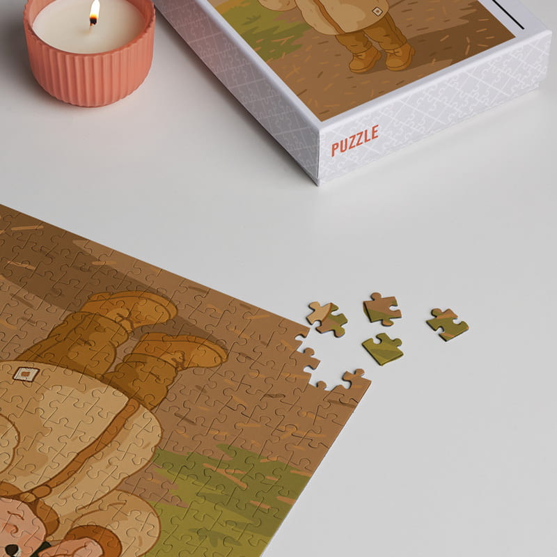 Fotoğrafınıza Özel Karikatür Baskılı 500 Parça Puzzle