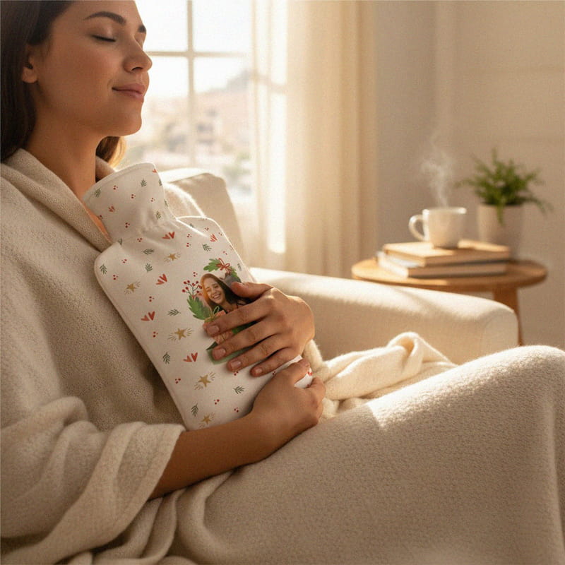 Fotoğrafınıza Özel Tasarım Yılbaşı Hediyesi Sıcak Su Torbası