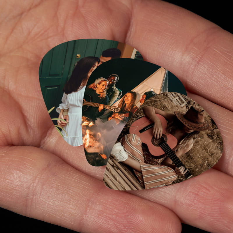 Fotoğraflı 3'lü Gitar Pena Seti