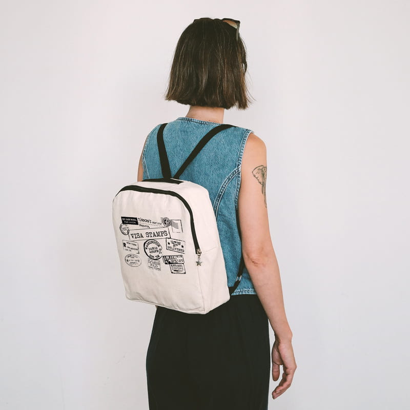 Gezginlere Özel İsim Yazılı Seyahat Sırt Çantası