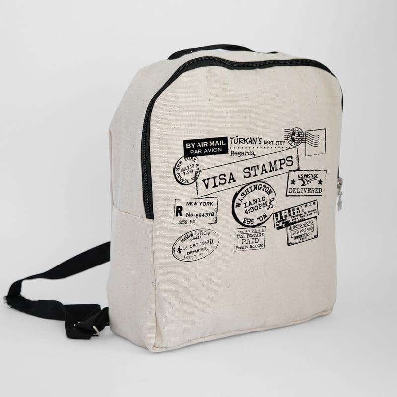 Gezginlere Özel İsim Yazılı Seyahat Sırt Çantası