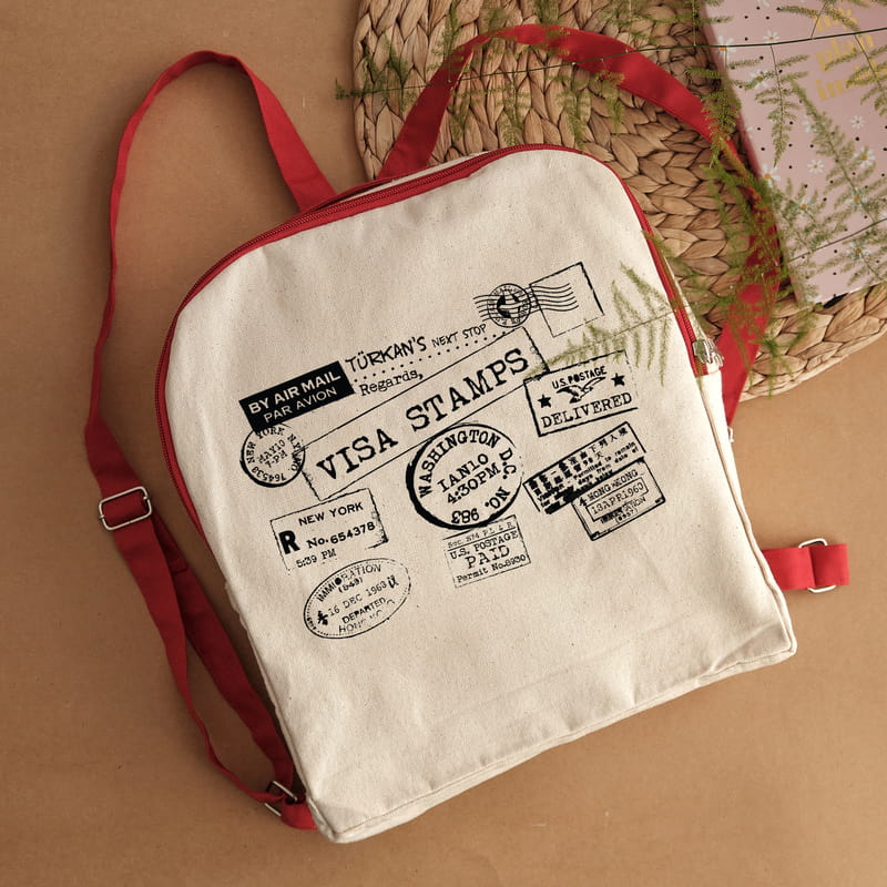 Gezginlere Özel İsim Yazılı Seyahat Sırt Çantası