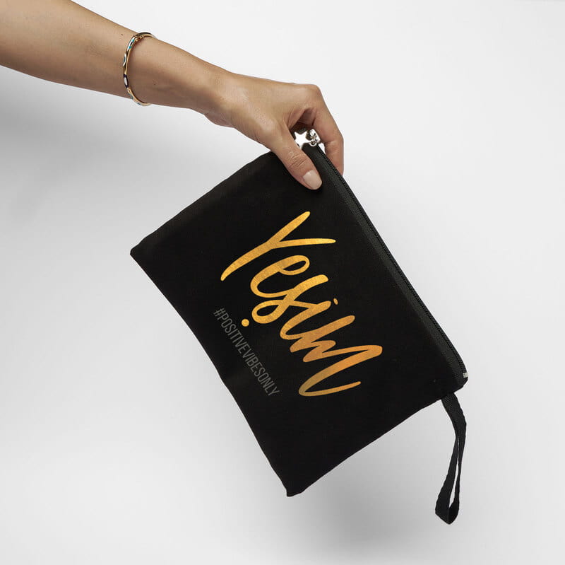 Gold İsim Baskılı Makyaj Çantası