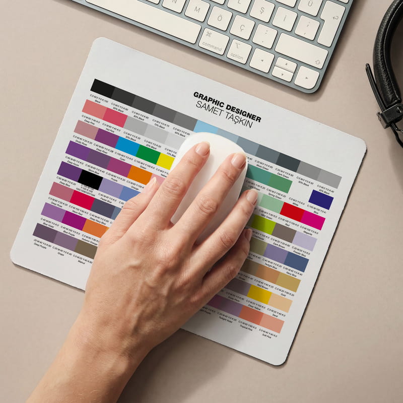 Grafikere Hediye Renk Tonları Tasarımlı Mouse Pad