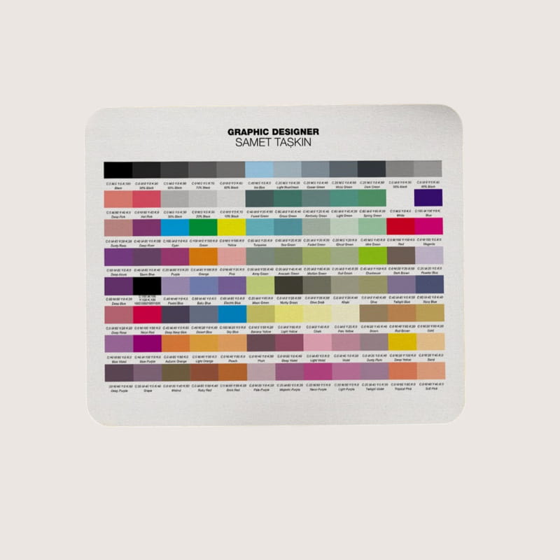 Grafikere Hediye Renk Tonları Tasarımlı Mouse Pad