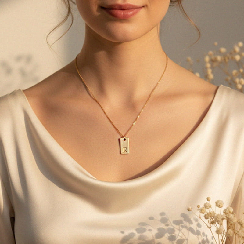 Harf Özelleştirmeli Gümüş Kolye