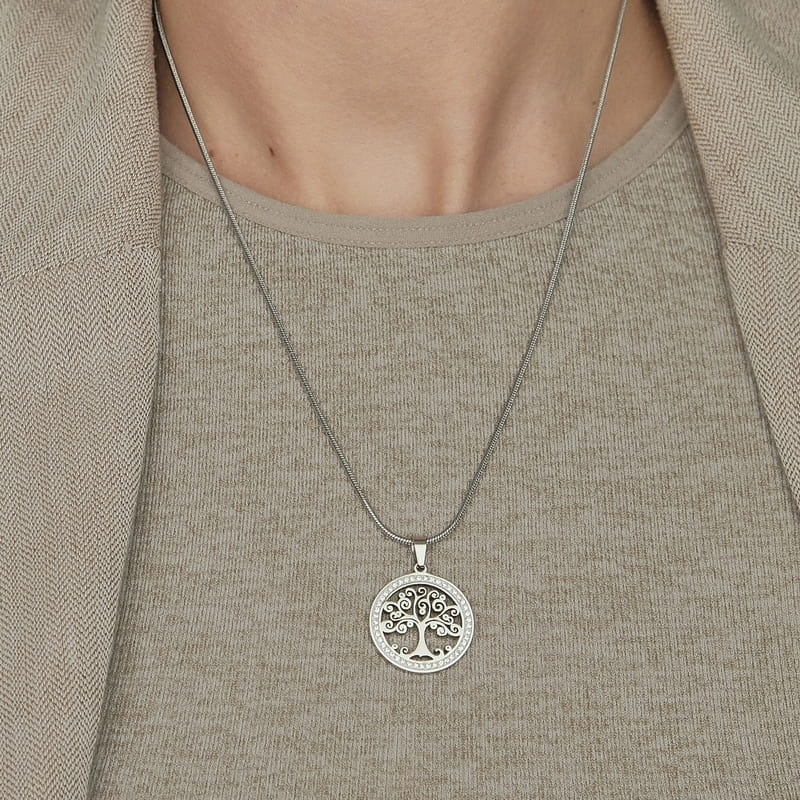 Taşlı Hayat Ağacı Kolye