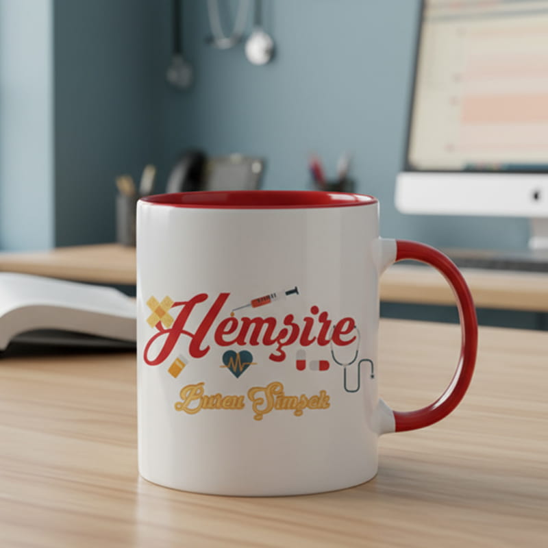 Hemşirelere Özel Tasarımlı Kahve Kupası