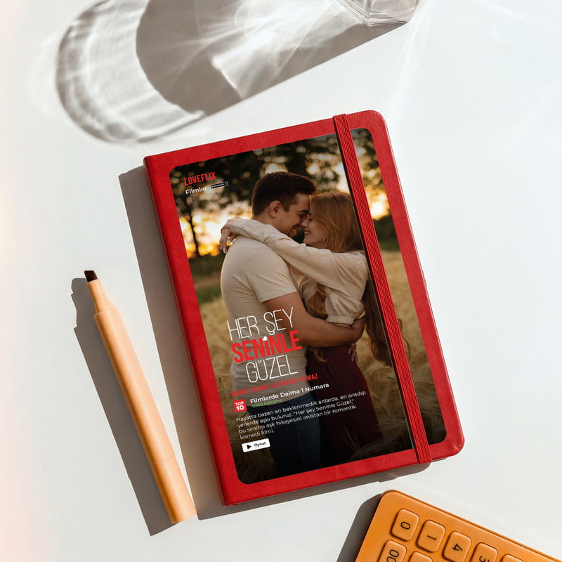 Her Şey Seninle Güzel Fotoğraflı Kişiye Özel Defter