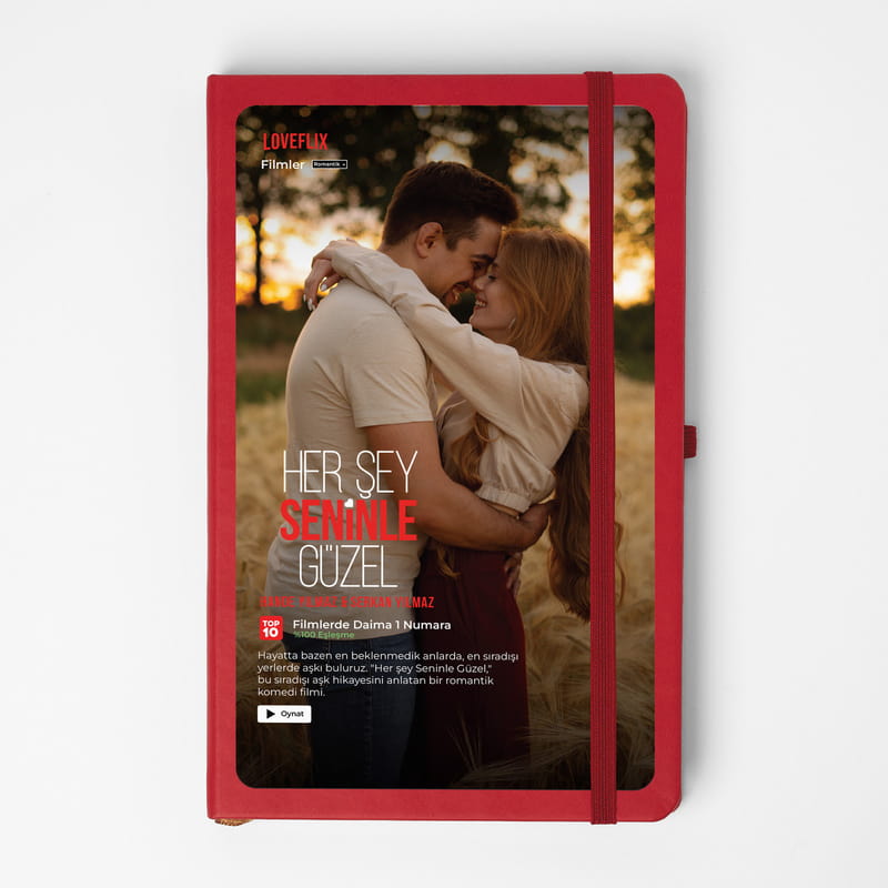 Her Şey Seninle Güzel Fotoğraflı Kişiye Özel Defter