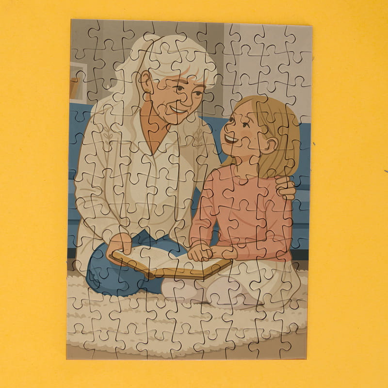 İllüstrasyon Fotoğraflı Kapsül Tüplü Puzzle