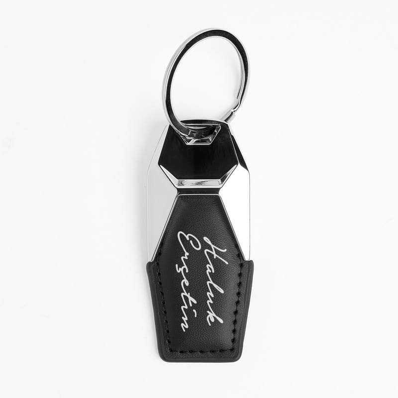 İmza Stilli Deri İsimli Anahtarlık